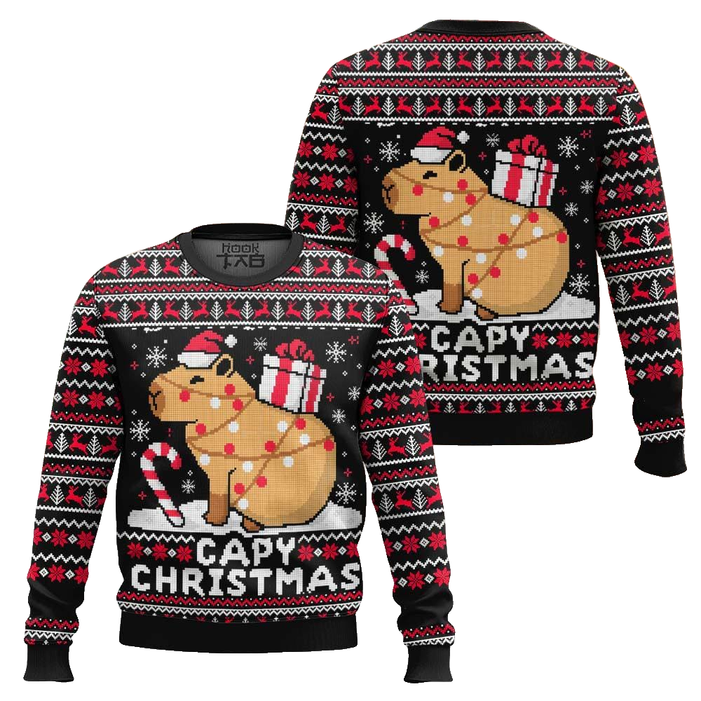 Capybara Ugly Christmas Sweater – Moonbestprint