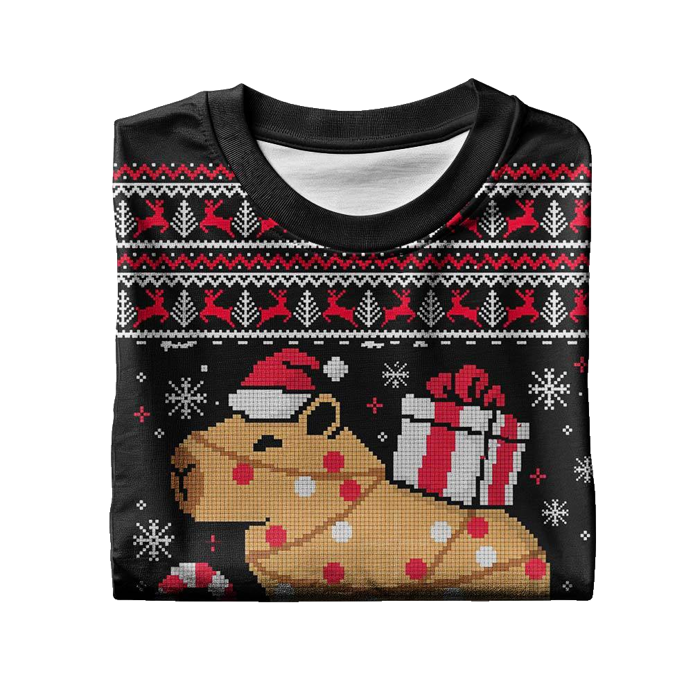 Capybara Ugly Christmas Sweater – Moonbestprint