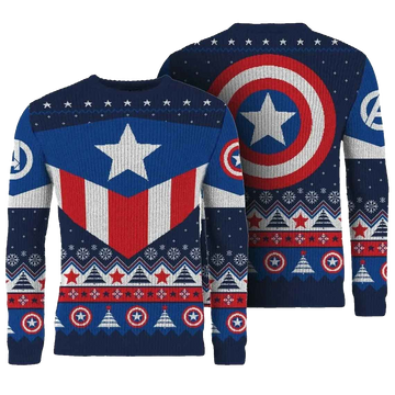 Captain America Christmas Ugly Sweater – Moonbestprint