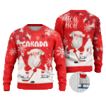 Canada Santa Play Hockey Ugly Christmas Sweater 2025 – Moonbestprint