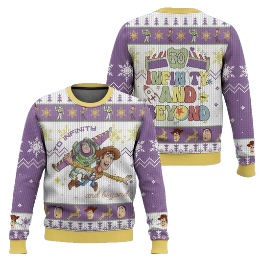 Buzz and Woody To Infinity and Beyond Ugly Christmas Sweater 2025 – Moonbestprint