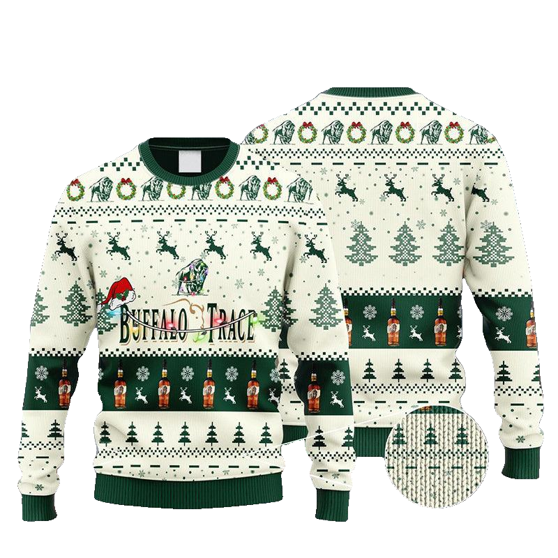 Buffalo Trace Bourbon Reindeer Snowy Night Ugly Sweater – Moonbestprint