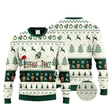 Buffalo Trace Bourbon Reindeer Snowy Night Ugly Sweater – Moonbestprint