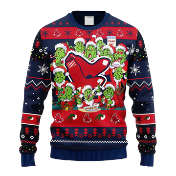 Boston Red Sox 12 Grinch Xmas Day Christmas Ugly Sweater – Moonbestprint