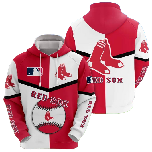 Boston Red Sox 3D MLB All Over Print Hoodie -Moonbestprint