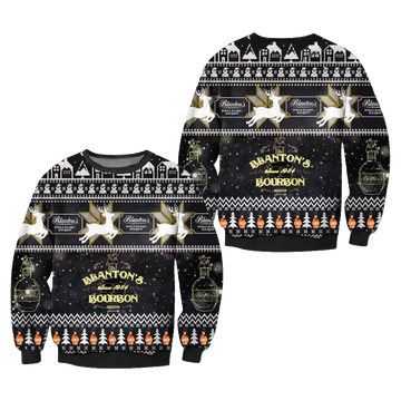 Blanton Bourbon Whisky Ugly Christmas Sweater – Moonbestprint