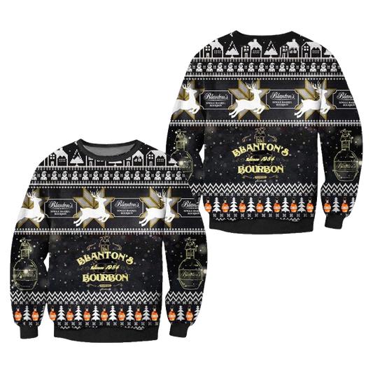 Blanton Bourbon Whisky Ugly Christmas Sweater – Moonbestprint