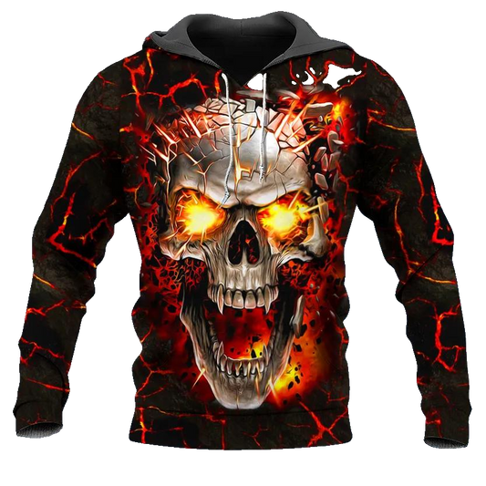 Blast Skull 3D All Over Print Hoodie -Moonbestprint