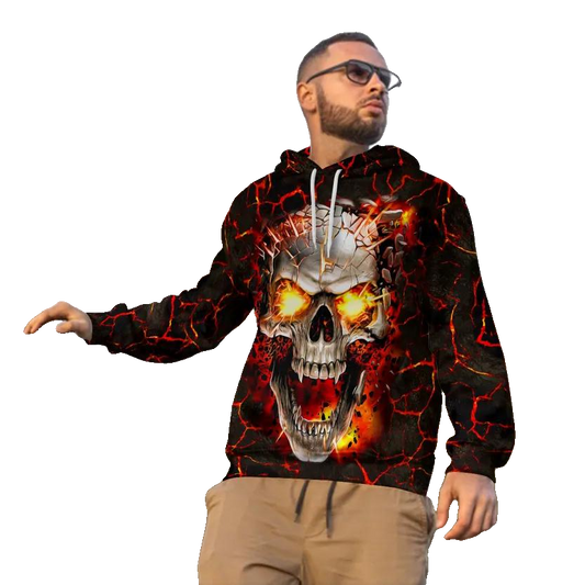 Blast Skull 3D All Over Print Hoodie -Moonbestprint