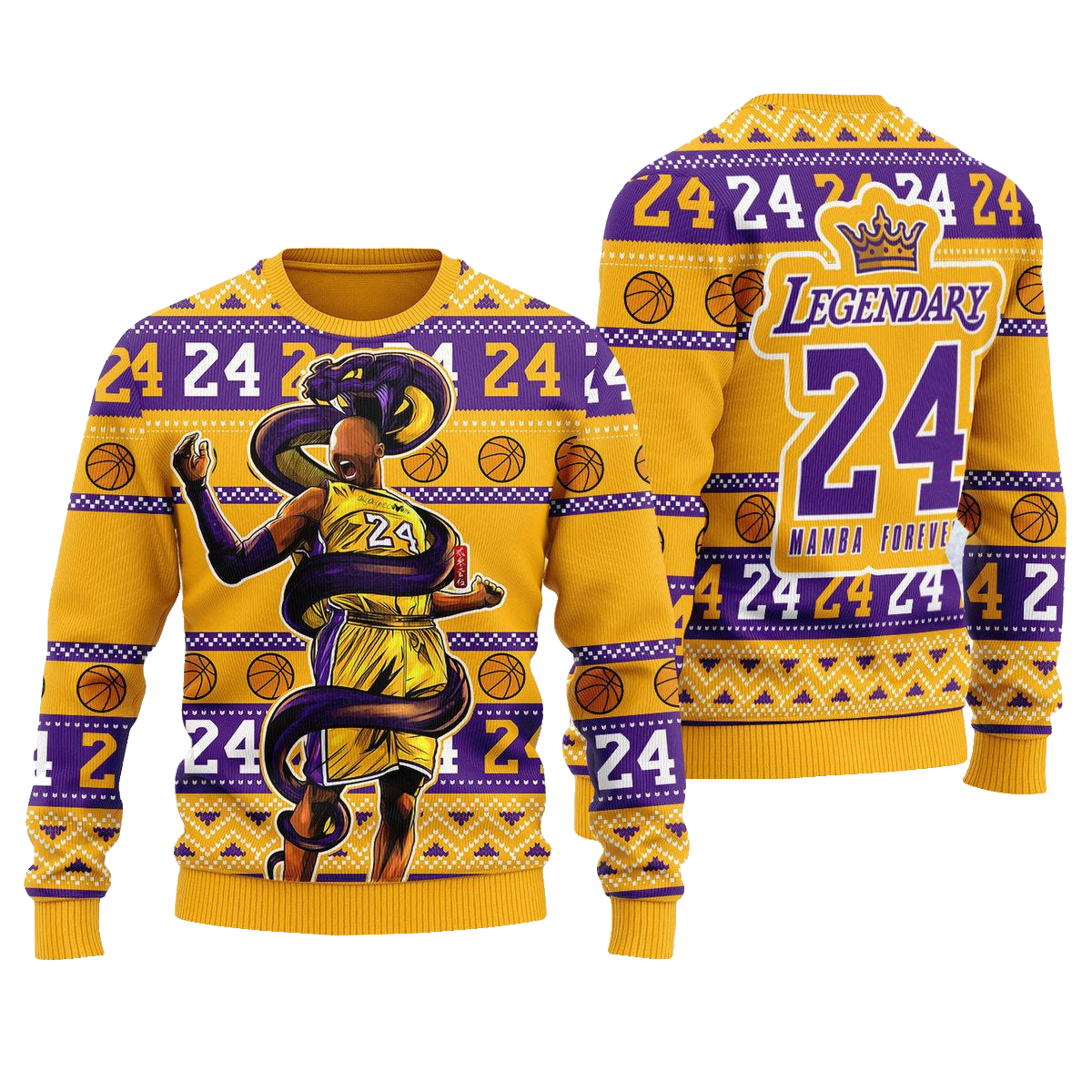 Black Mamba 24 3D Ugly Christmas Sweater – Moonbestprint