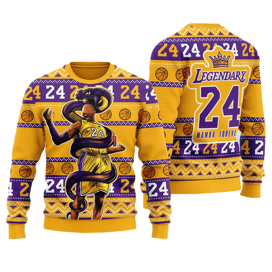 Black Mamba 24 3D Ugly Christmas Sweater – Moonbestprint
