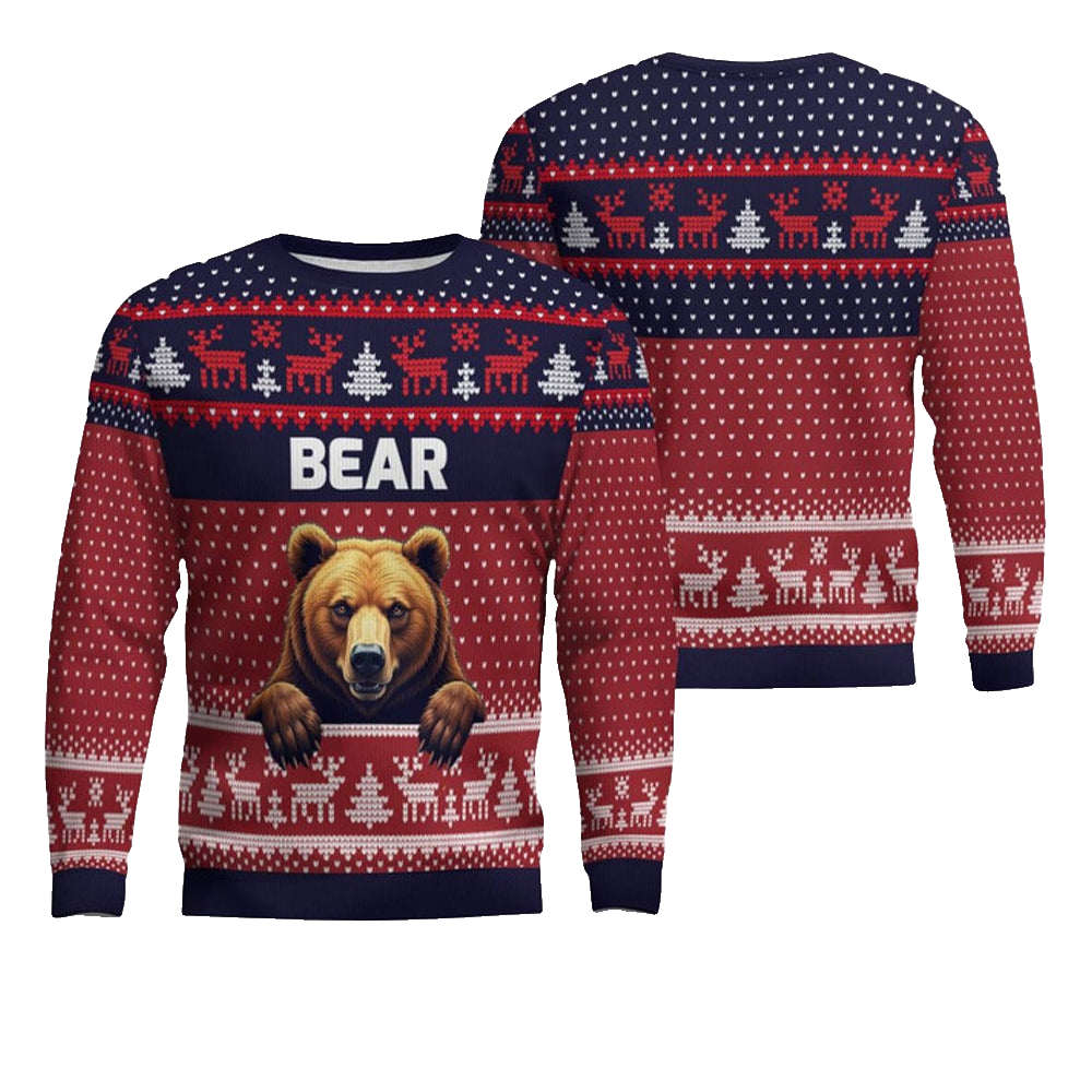 Bear Ugly Christmas Sweater - Moonbestprint