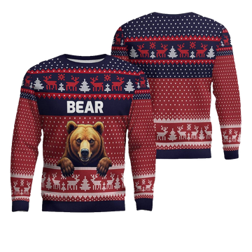 Bear Ugly Christmas Sweater - Moonbestprint