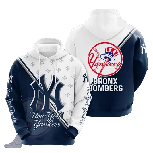 Baseball MLB New York Yankees Pullover 3D MLB All Over Print Hoodie -Moonbestprint