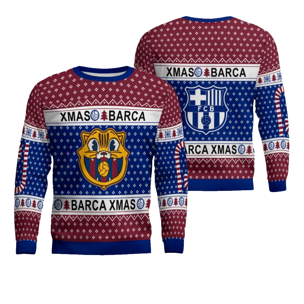 Barcelona Soccer Team Ugly Christmas Sweater 2025 – Moonbestprint