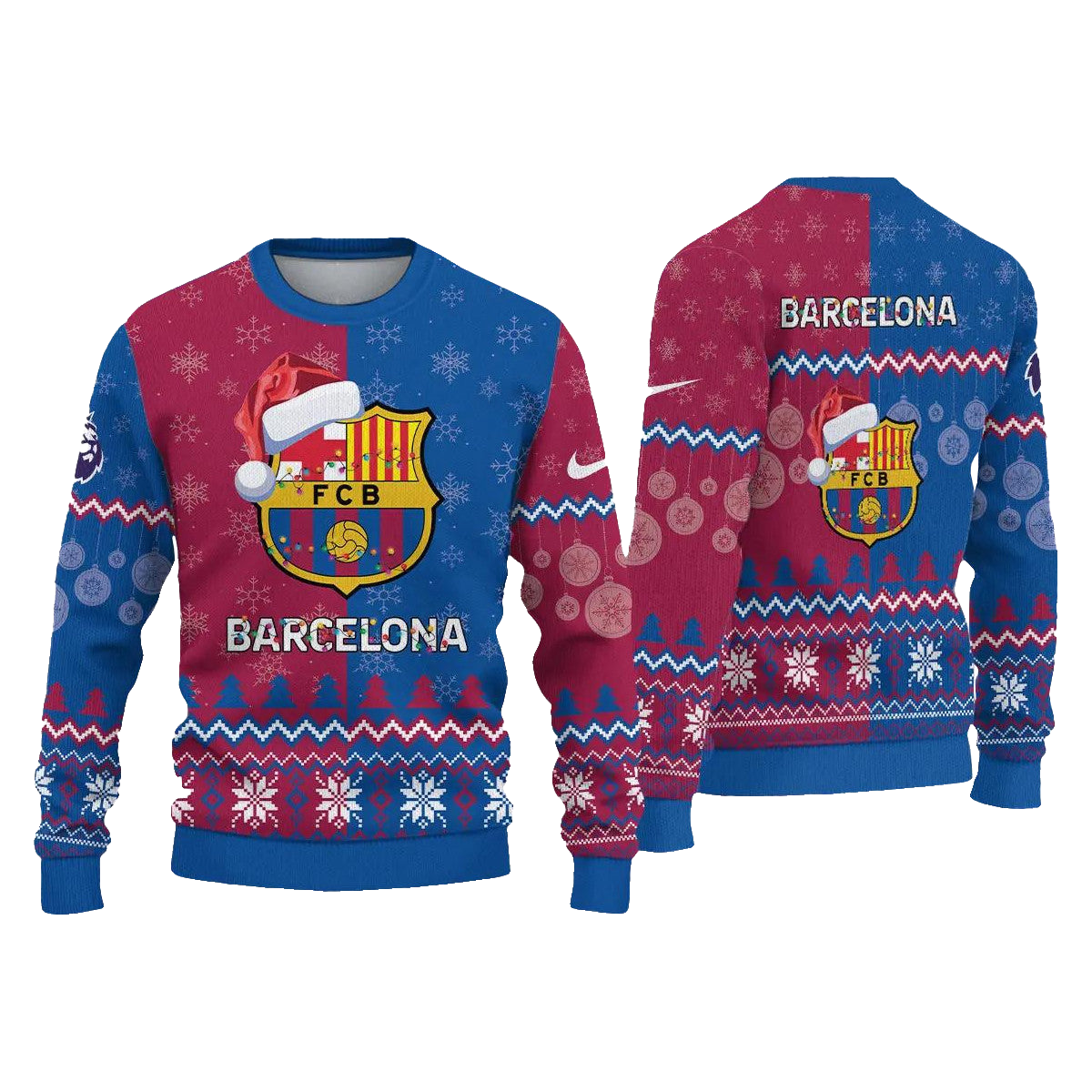 Barcelona Christmas Barca Happy Holidays Ugly Sweater – Moonbestprint