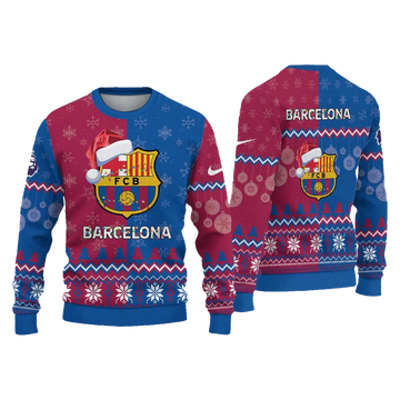 Barcelona Christmas Barca Happy Holidays Ugly Sweater – Moonbestprint
