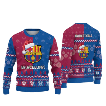 Barcelona Christmas 2025 Barca Happy Holidays Ugly Sweater – Moonbestprint