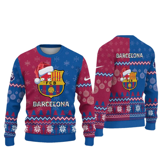 Barcelona Christmas 2025 Barca Happy Holidays Ugly Sweater – Moonbestprint