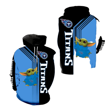 Baby Yoda Reach Logo Tennessee Titans 3D Hoodie, NFL Hoodie Moonbestprint