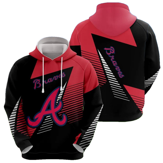 Atlanta Braves Printed MLB All Over Print Hoodie -Moonbestprint