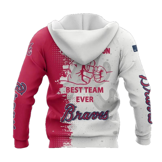Atlanta Braves Dad and Son MLB All Over Print Hoodie -Moonbestprint