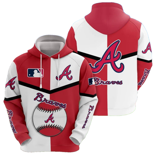 Atlanta Braves 3D MLB All Over Print Hoodie -Moonbestprint
