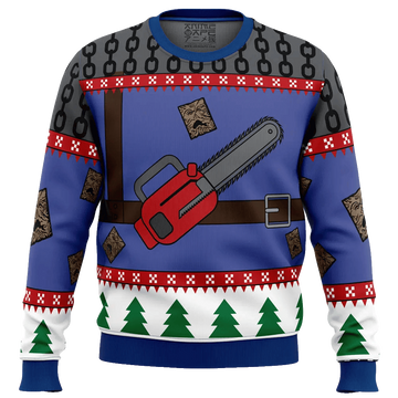 Ash J Williams Chainsaw Weave Dead By Daylight Ugly Christmas Sweater – Moonbestprint