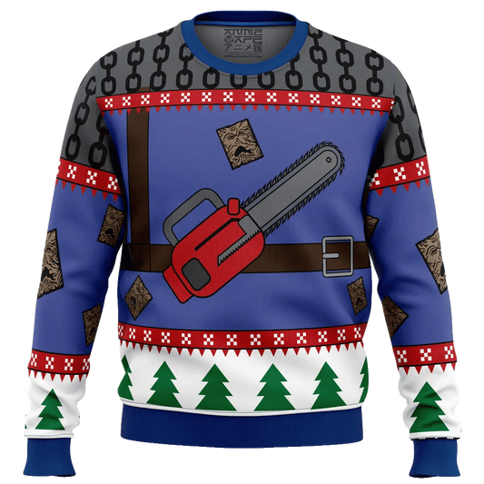 Ash J Williams Chainsaw Weave Dead By Daylight Ugly Christmas Sweater – Moonbestprint