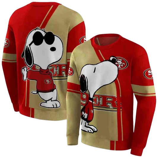 San Francisco 49ers Playful Snoopy Aop Sweatshirt - Moonbestprint