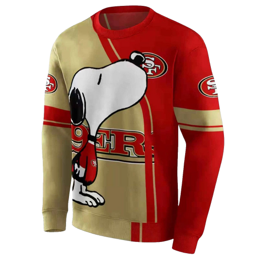 San Francisco 49ers Playful Snoopy Aop Sweatshirt - Moonbestprint