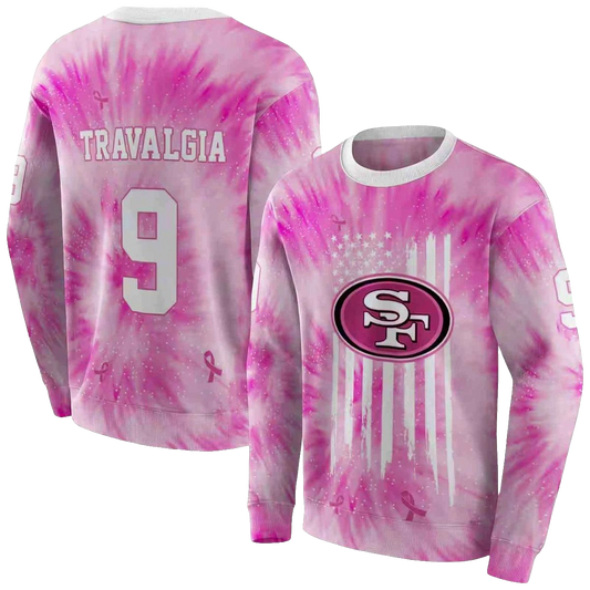 Personalized San Francisco 49ers Support Pink Aop Sweatshirt - Moonbestprint