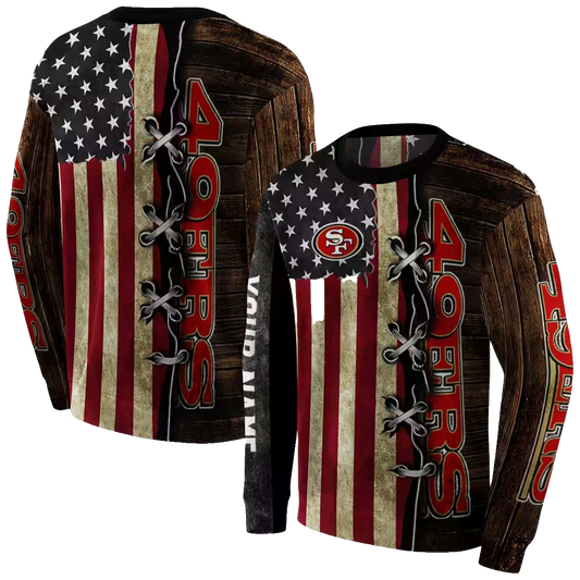 Personalized San Francisco 49ers American Pride Aop Sweatshirt - Moonbestprint