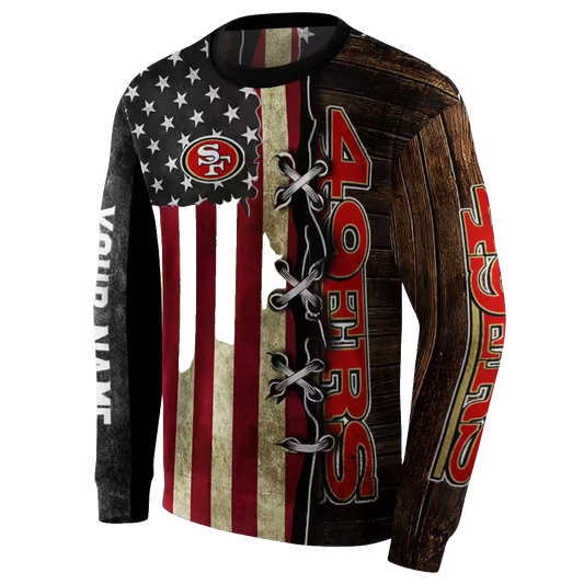 Personalized San Francisco 49ers American Pride Aop Sweatshirt - Moonbestprint