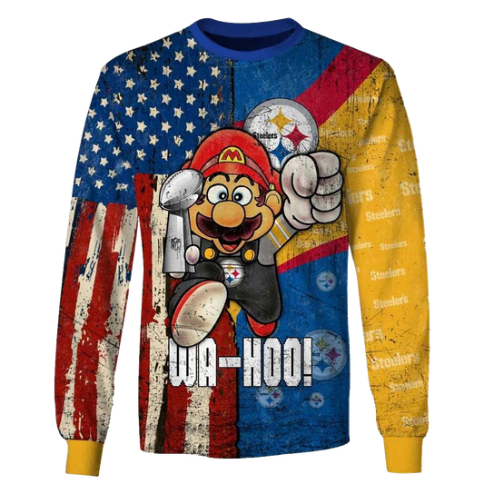 Pittsburgh Steelers Mario Wa Hoo AOP Sweatshirt - Moonbestprint