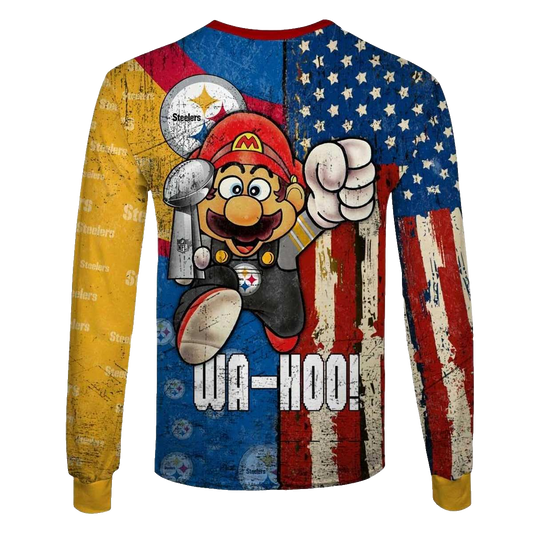 Pittsburgh Steelers Mario Wa Hoo AOP Sweatshirt - Moonbestprint