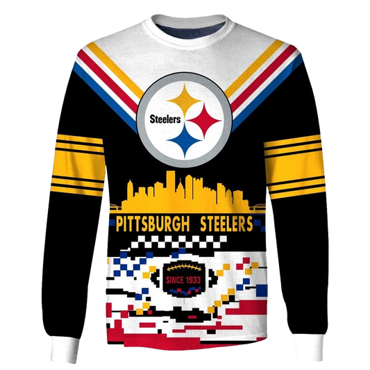 Pittsburgh Steelers Logo Lovely Since 1933 AOP Sweatshirt - Moonbestprint