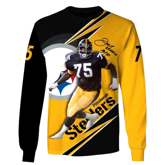 Pittsburgh Steelers Joe Greene No 75 Signature AOP Sweatshirt - Moonbestprint