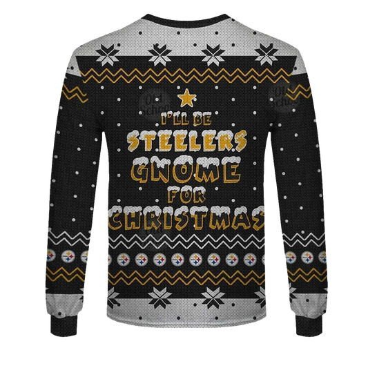 Pittsburgh Steelers Gnome Ugly Christmas Sweater AOP Sweatshirt - Moonbestprint