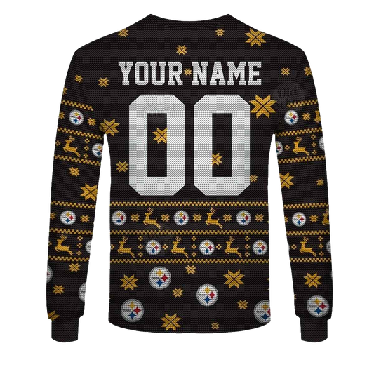 Personalized Pittsburgh Steelers Stay Home And Watch Steelers Ugly Swaeter AOP Sweatshirt - Moonbestprint