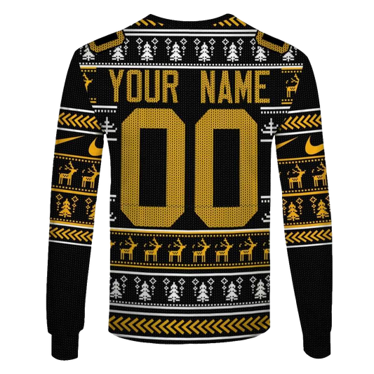 Personalized Pittsburgh Steelers Logo And Christmas Ugly Sweater 2025 AOP Sweatshirt - Moonbestprint