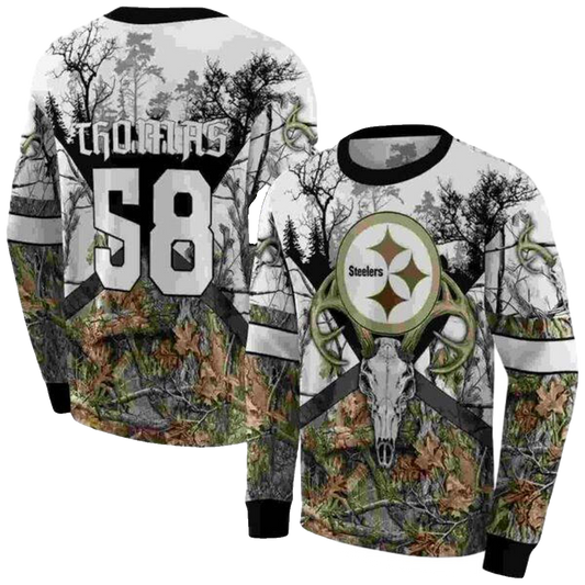 Personalized Pittsburgh Steelers Forest Silhouette AOP Sweatshirt - Moonbestprint