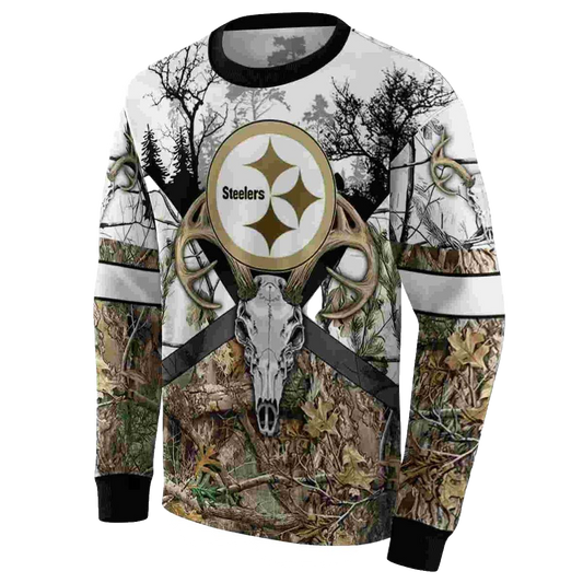 Personalized Pittsburgh Steelers Forest Silhouette AOP Sweatshirt - Moonbestprint