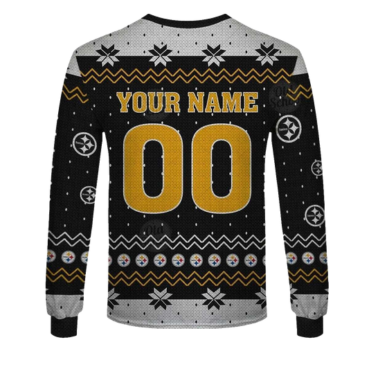 Personalized Pittsburgh Steelers Chrismas Gnomies Sweater Style 2025 AOP Sweatshirt - Moonbestprint