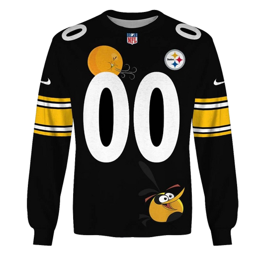Personalized Pittsburgh Steelers And Angry Birds AOP Sweatshirt - Moonbestprint