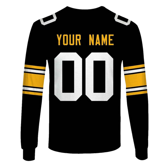 Personalized Pittsburgh Steelers 1975 Vintage Throwback Jersey AOP Sweatshirt - Moonbestprint