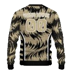 Personalized New Orleans Saints Swirl Flow Gold AOP Sweatshirt - Moonbestprint