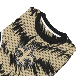 Personalized New Orleans Saints Swirl Flow Gold AOP Sweatshirt - Moonbestprint