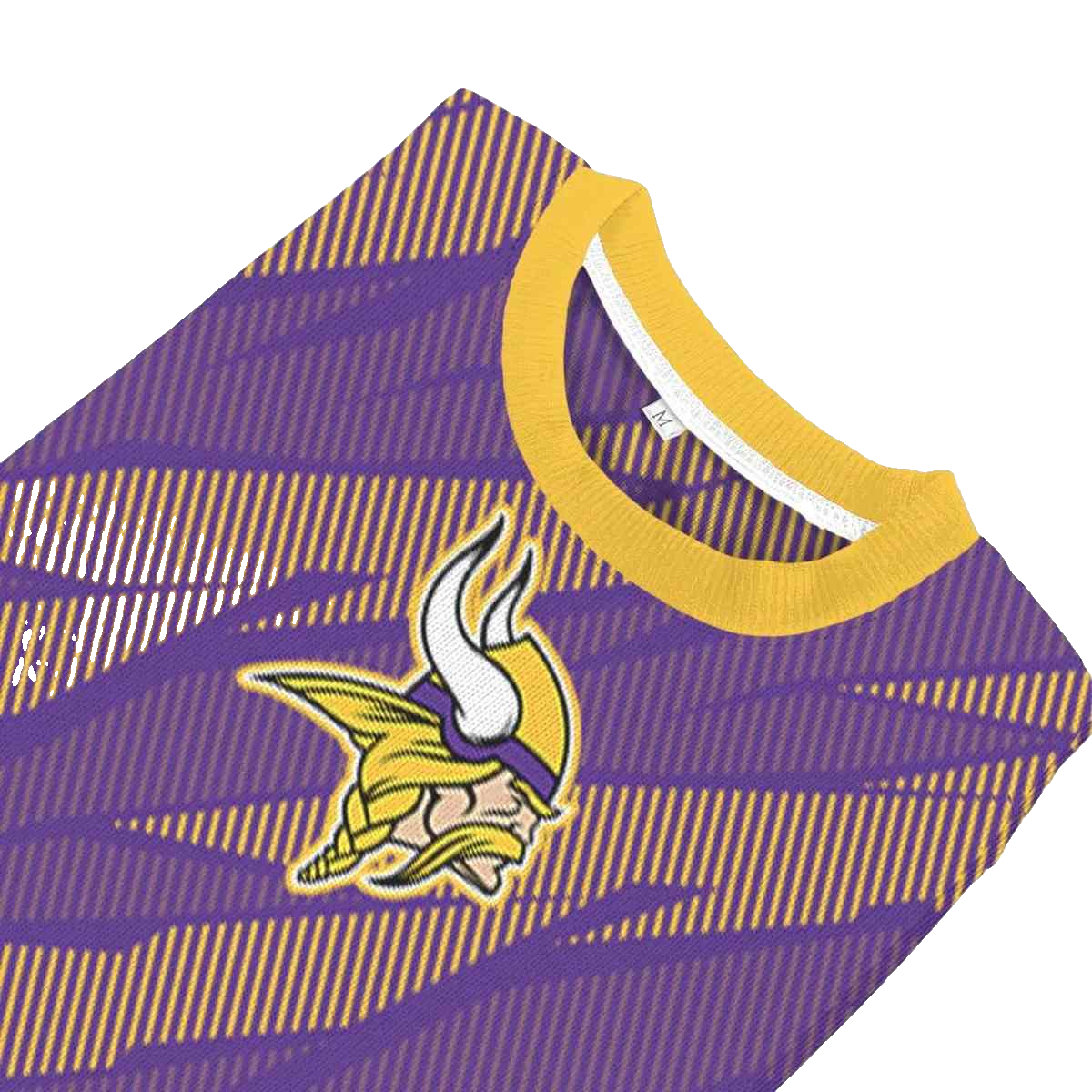 Personalized Minnesota Vikings Logo Stripe Motion Purple AOP Sweatshirt - Moonbestprint