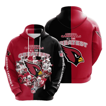 Arizona Cardinals All Time Greatest NFL 3D Hoodie, NFL Hoodie Moonbestprint